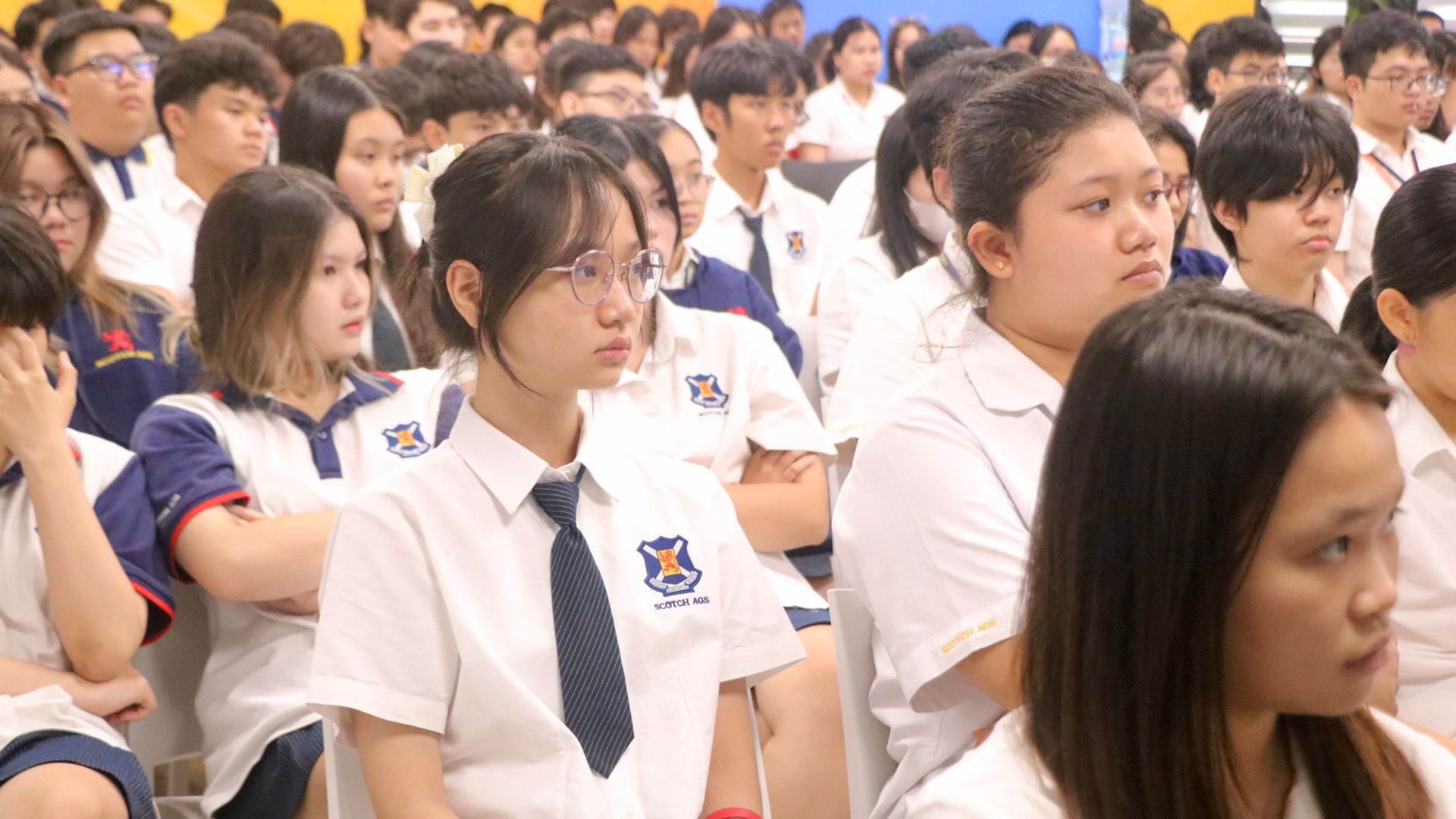 Students listening to speeches from the school leadership during the opening ceremony at Scotch AGS.Students listening to speeches from the school leadership during the opening ceremony at Scotch AGS.

