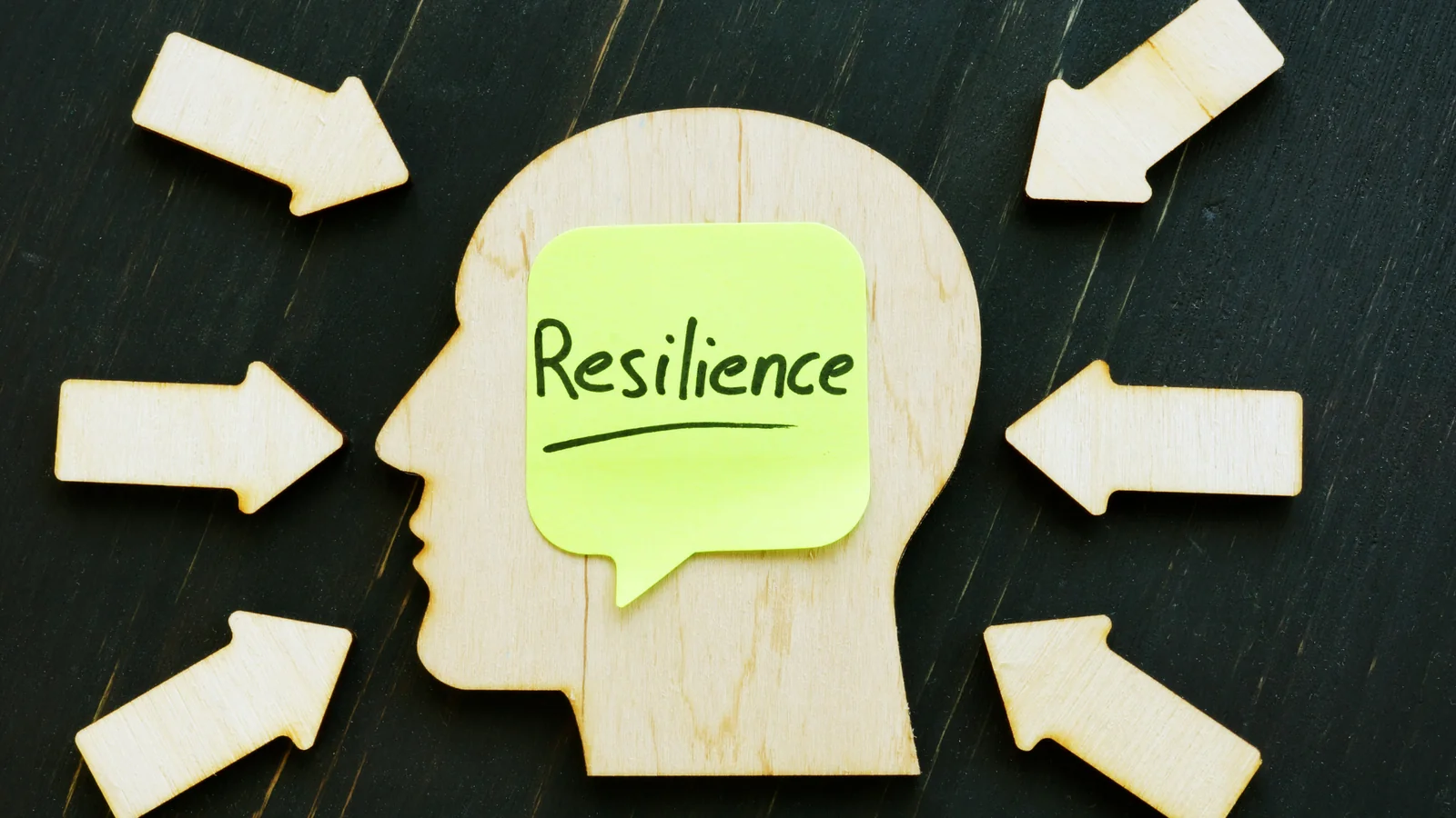Hình đầu người ghi chữ Resilience (khả năng phục hồi), hình ảnh về sự kiên cường khi gặp kết quả thấp